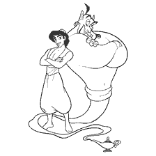 pagina da colorare: Colorare Aladdin e Ginny