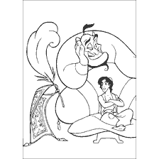 pagina da colorare: Colorare Aladdin e Ginny