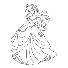 pagina da colorare: Principessa colorante Ariel della Sirenetta