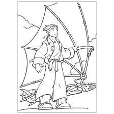 pagina da colorare: Disegnato da Jim Hawkings da Treasure Planet