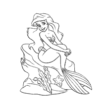 pagina da colorare: Colorare la sirena di Ariel