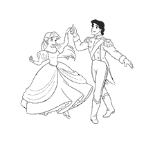 pagina da colorare: Ariel e il Principe della Piccola Sirenetta Danza insieme