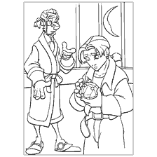 pagina da colorare: Colorare con Dr. Livesey e Jim Hawkins da Treasure Planet