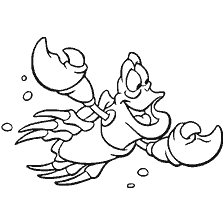 pagina da colorare: Sebastian Crab da La Sirenetta