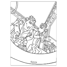 pagina da colorare: Personaggi Flee! in piedi al bordo della toilette
