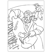 pagina da colorare: Immagine da Treasure Planet Coloring: Road Charges, che mostra personaggi in viaggio.