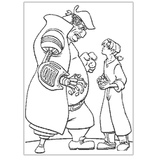 pagina da colorare: Colorare Silver e Jim da Treasure Planet