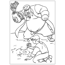 pagina da colorare: Immagine da Treasure Planet Coloring Mostrando i personaggi principali