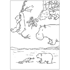 pagina da colorare: Immagine colorante di orso polare Lars e i suoi amici