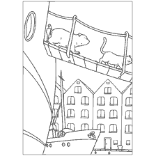 pagina da colorare: Lars e i suoi amici sul ponte della nave