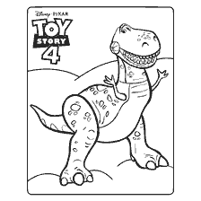 coloring page: Dinosaur Rex from the cartoon Toy Story, coloring book