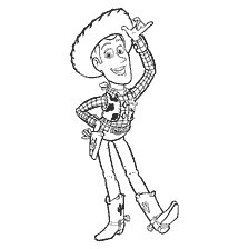 coloring page: Coloring by Sheriff Woody from Toy Story