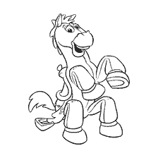coloring page: Coloring Horse Bulzai from the cartoon Toy Story
