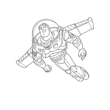 coloring page: Astro Ranger Buzz Light from the cartoon Toy Story