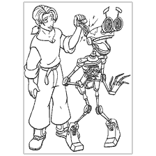 pagina da colorare: Personaggi coloranti del Treasure Planet