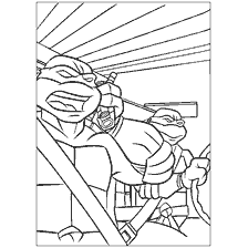 pagina da colorare: Colorare Tartarughe Ninja in Turtlemobile