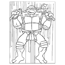 pagina da colorare: Michelangelo da Tartarughe Ninja per colorazione