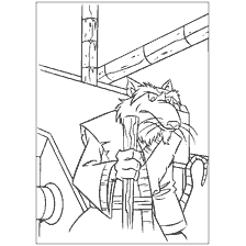 pagina da colorare: Splinter colorato Rat da Ninja Turtles