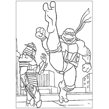 pagina da colorare: Colorare Ninja Tartarughe: Schroeder e Ninja