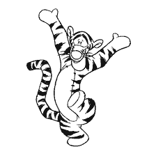 coloring page: Coloring Tigrank from the famous cartoon Winnie the Pooh