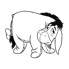 coloring page: The Sad Donkey from the Winnie the Pooh cartoon