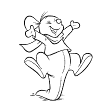 coloring page: Drawing kangurenka Roo from the cartoon Winnie the Pooh