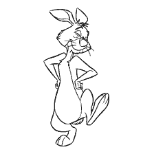 coloring page: The Satisfied Rabbit from Winnie the Pooh Tales