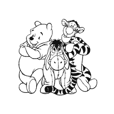 coloring page: Winnie Bear, Ushastic and Tigrul in coloring book