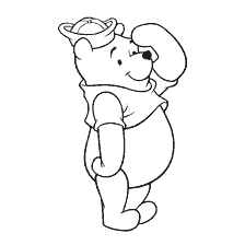 coloring page: Coloring Winnie Bear in a sailor's suit