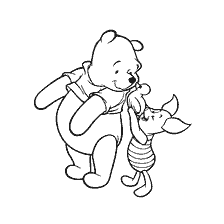 coloring page: Coloring of Winnie and Piggy Bear