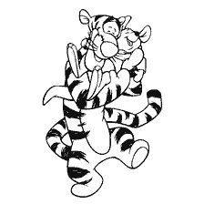 coloring page: Tigger and baby Ru hugging