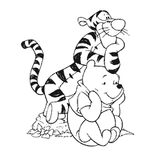 coloring page: Coloring with Winnie and Tigger Bear