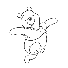 coloring page: Coloring Winnie the Bear Who Jumps Fun