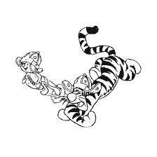 coloring page: Baby Roo and Tigrul on the coloring book