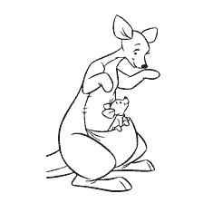 coloring page: Coloring picture of Kengi and Roo from Winy Pooh