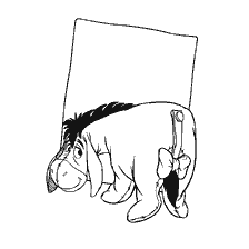 coloring page: Coloring Donkey Ushastika from Winnie Bear