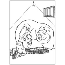coloriage: Coloriage avec Bug et son ours du dessin anim&eacute; Hunting Season