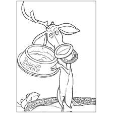 coloriage: Maurik tient un bol avec le nom BOOG