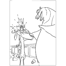 coloriage: Les personnages de la saison de chasse aiment la limonade d'un pot