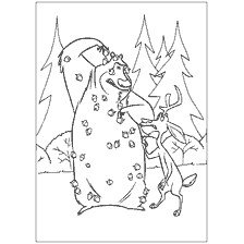 coloriage: Boog et Elliot, personnages du dessin anim&eacute; Hunting Season in Coloring