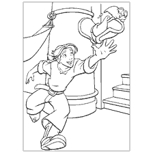 pagina da colorare: Treasure Planet Moment dove Morph gioca con Jim
