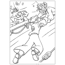 pagina da colorare: Treasure Planet Coloring: Jim è quasi caduto