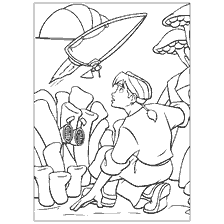 pagina da colorare: Treasure Planet: Jim e il robot