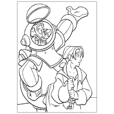 pagina da colorare: Colorare Livesey e Hawkins da Treasure Planet