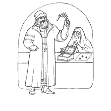 pagina da colorare: Illustrazione alla fiaba &ldquo;Fiore di Scarlet&rdquo; di S.T. Aksakov