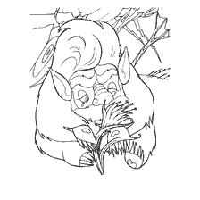 pagina da colorare: Un personaggio fiabesco tiene un fiore scarlatto nelle sue mani