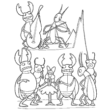 coloring page: Coloring story by Hans Christian Andersen Beetles did not accept