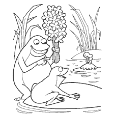 coloring page: Image from the fairy tale coloring book There's your bride