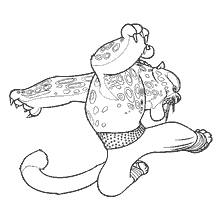 coloring page: Coloring Tai Lung from Kung Fu Panda