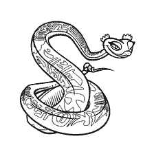 coloring page: Coloring Master Snake from Kung Fu Panda